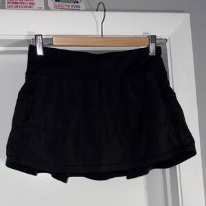 Black Women's Athletics Skirt with Built In Grippy Shorts